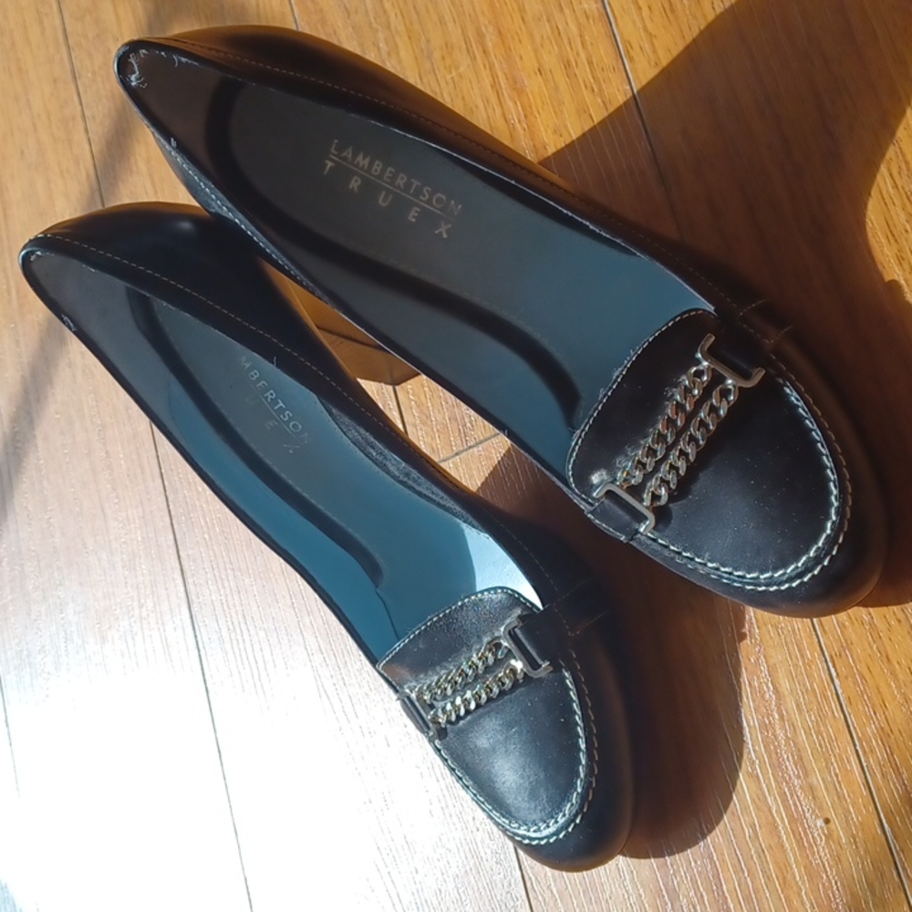 Lambertson Truex black heels 39 classic pump italy business career Shoe